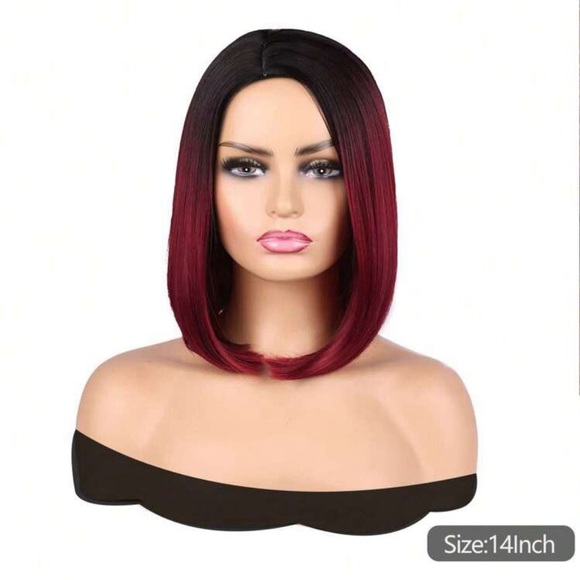 ? NEW Red Ombre Bob Style Wig